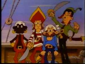 I TRIED to find a relevant screenshot; honest I did, but it's not easy with a film this obscure. Therefore, here's some angry sailors. 