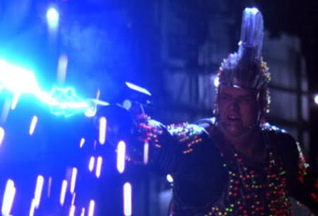 Fat, sings opera, and is covered with Christmas lights. That's terror. 