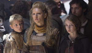 Vikings - Lagertha, kids, and Athelstan